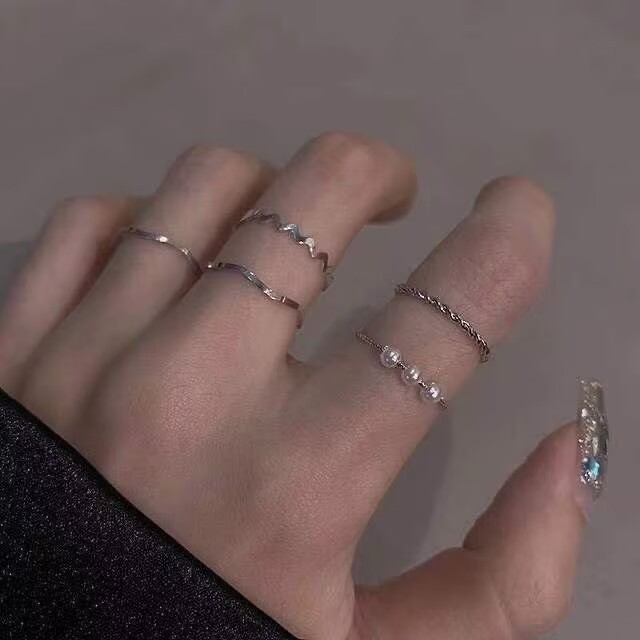 盲盒戒指ins学生可调节便宜戒指几毛钱朋克复古戒指