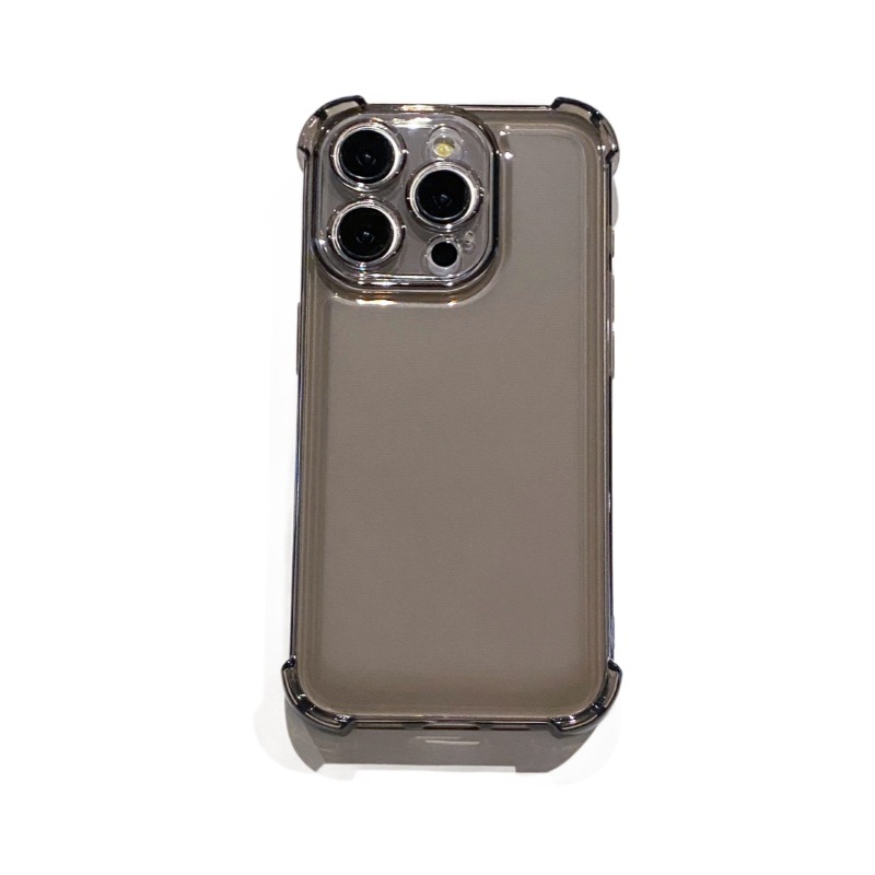 适用苹果16手机壳14透明纯色iPhone15pro四角防摔太空壳13软壳tpu