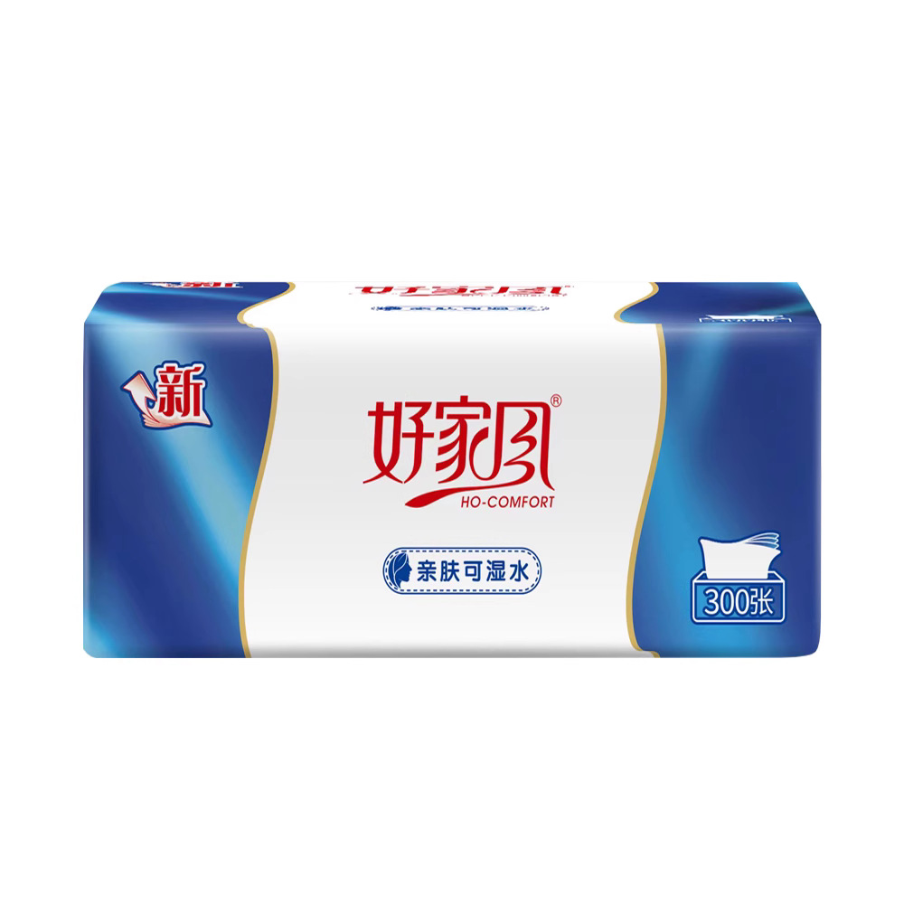 好家风圆梦抽纸纸巾300张3层6包/提家用实惠装卫生纸餐巾60抽/包