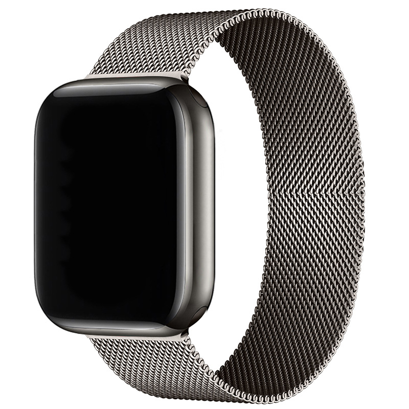 适用iwatch表带金属不锈钢磁吸表带applewatch11米兰尼斯苹果表带