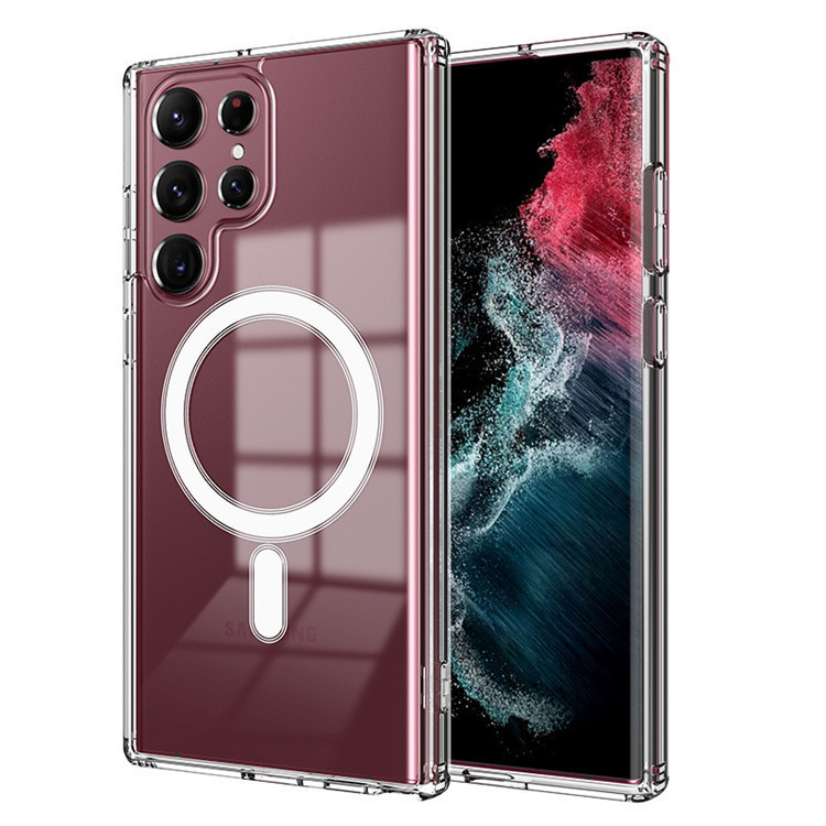 S26ULTRA跨境爆款适用三星S25 Ultra手机壳A56透明磁吸s24亚克力