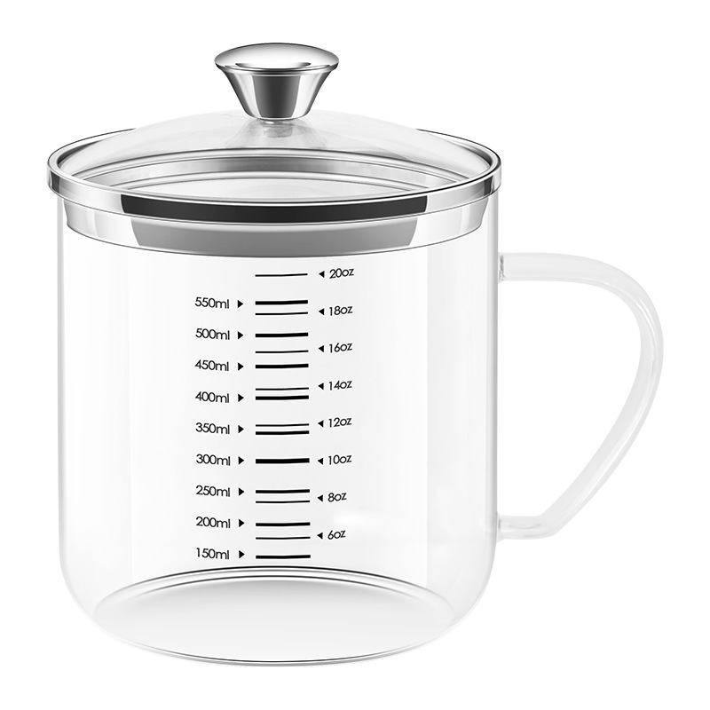 高硼硅玻璃水杯家用304不锈钢带盖杯子高颜值水杯学生加厚玻璃杯