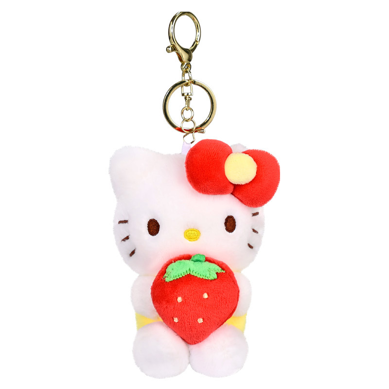 正版三丽鸥hellokitty凯蒂猫毛绒钥匙扣公仔书包挂件女生生日礼物